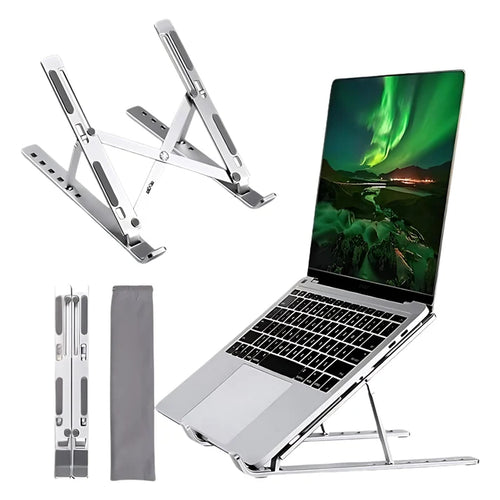 Składany aluminiowy stojak na laptopa z regulacją kąta i wentylacją