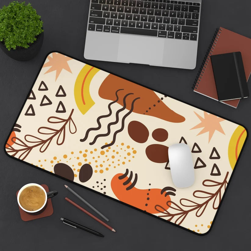Tapis de souris de bureau au style abstrait organique