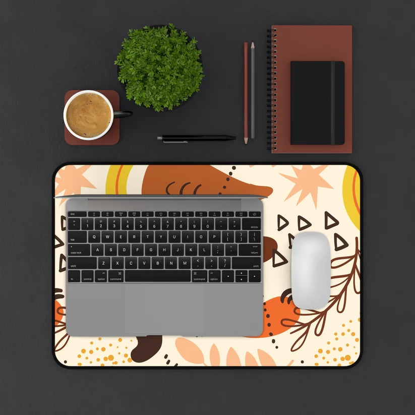 Tapis de souris de bureau au style abstrait organique